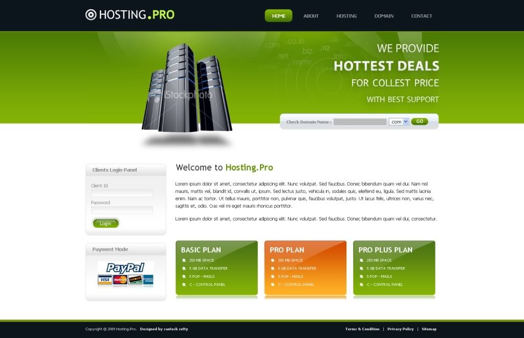 Web Hosting Templates