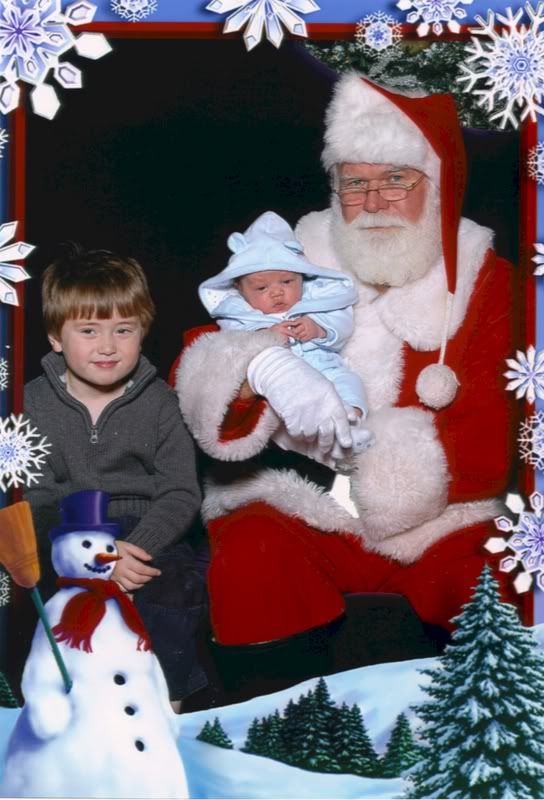 Tyler & Max Visit Santa