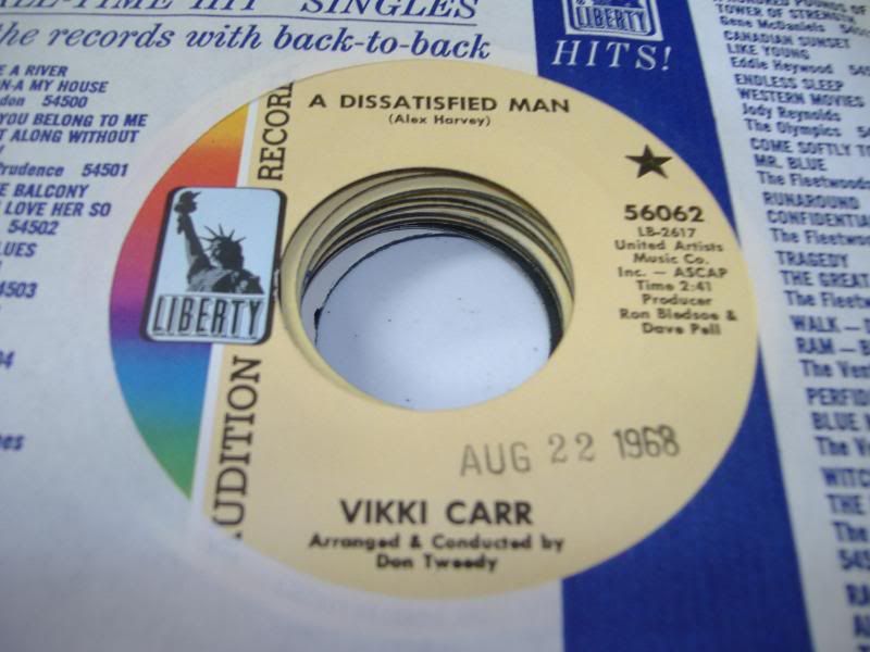 Vikki Carr A Dissatisfied Man 45RPM