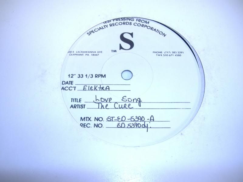 Cure - Love Song Record