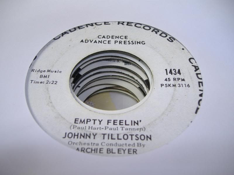 JOHNNY TILLOTSON - Empty Feelin' (out Of My Mind)