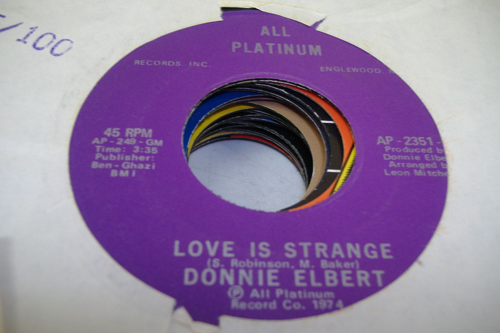 DONNIE ELBERT - Love Is Strange (same) Record