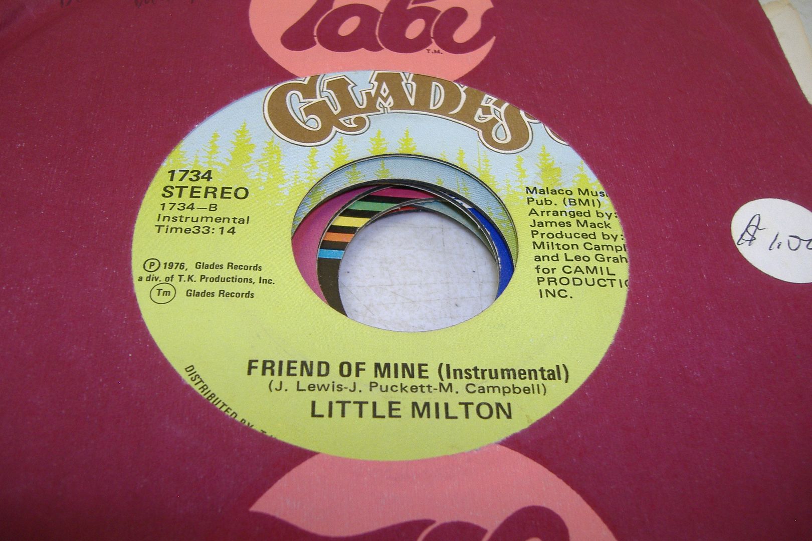 LITTLE MILTON - Friend Of Mine (instrumental) (friends Of Mine)