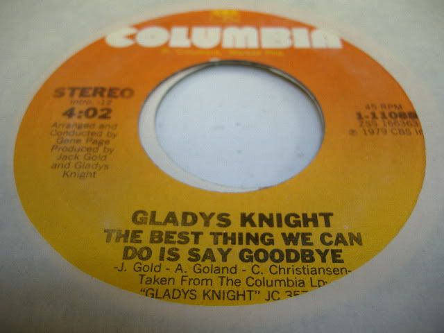 GLADYS KNIGHT - The Best Thing We Can Do Is Say Goodbye