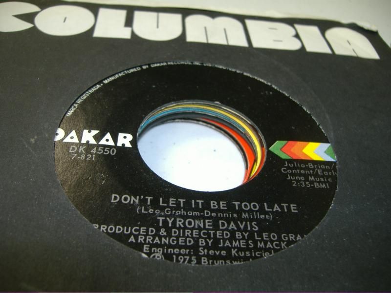 Don't Let It Be Too Late (turning Point) - TYRONE DAVIS