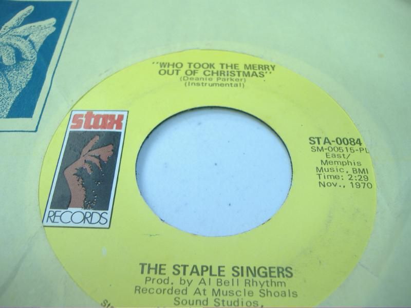 STAPLE SINGERS - Who Took The Merry Out Of Christmas (same) Record