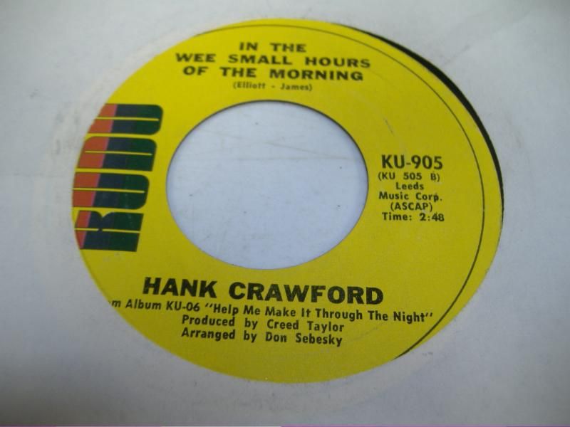 Hank Crawford In The Wee Small Hours Of The Morning 45RPM