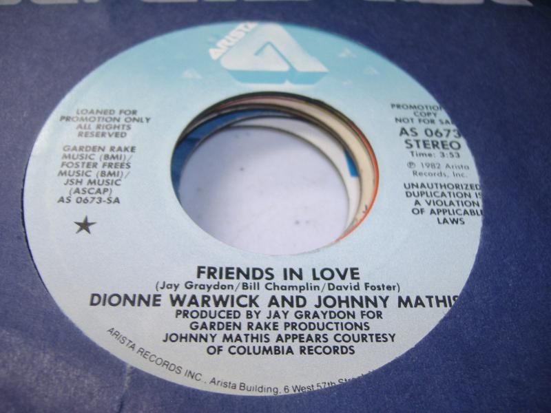 DIONNE WARWICK & JOHNNY MATHIS - Friends In Love (same) Album