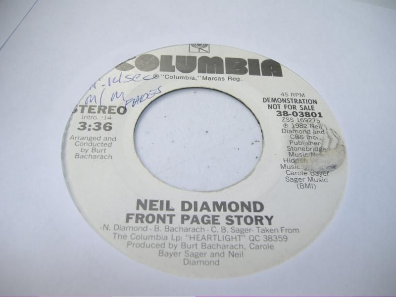 NEIL DIAMOND - Front Page Story (same)