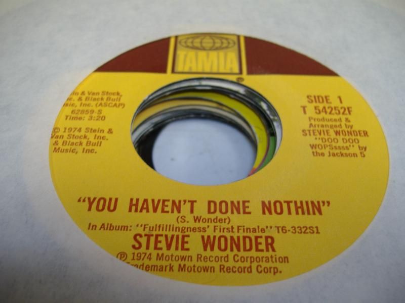 STEVIE WONDER - You Haven�t Done Nothin'