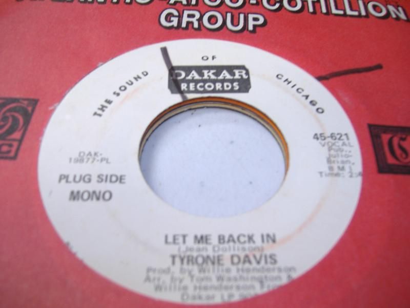 TYRONE DAVIS - Let Me Back In (same) CD