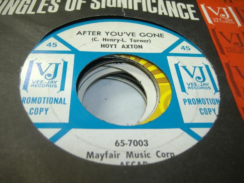 Hoyt Axton After You've Gone 45RPM