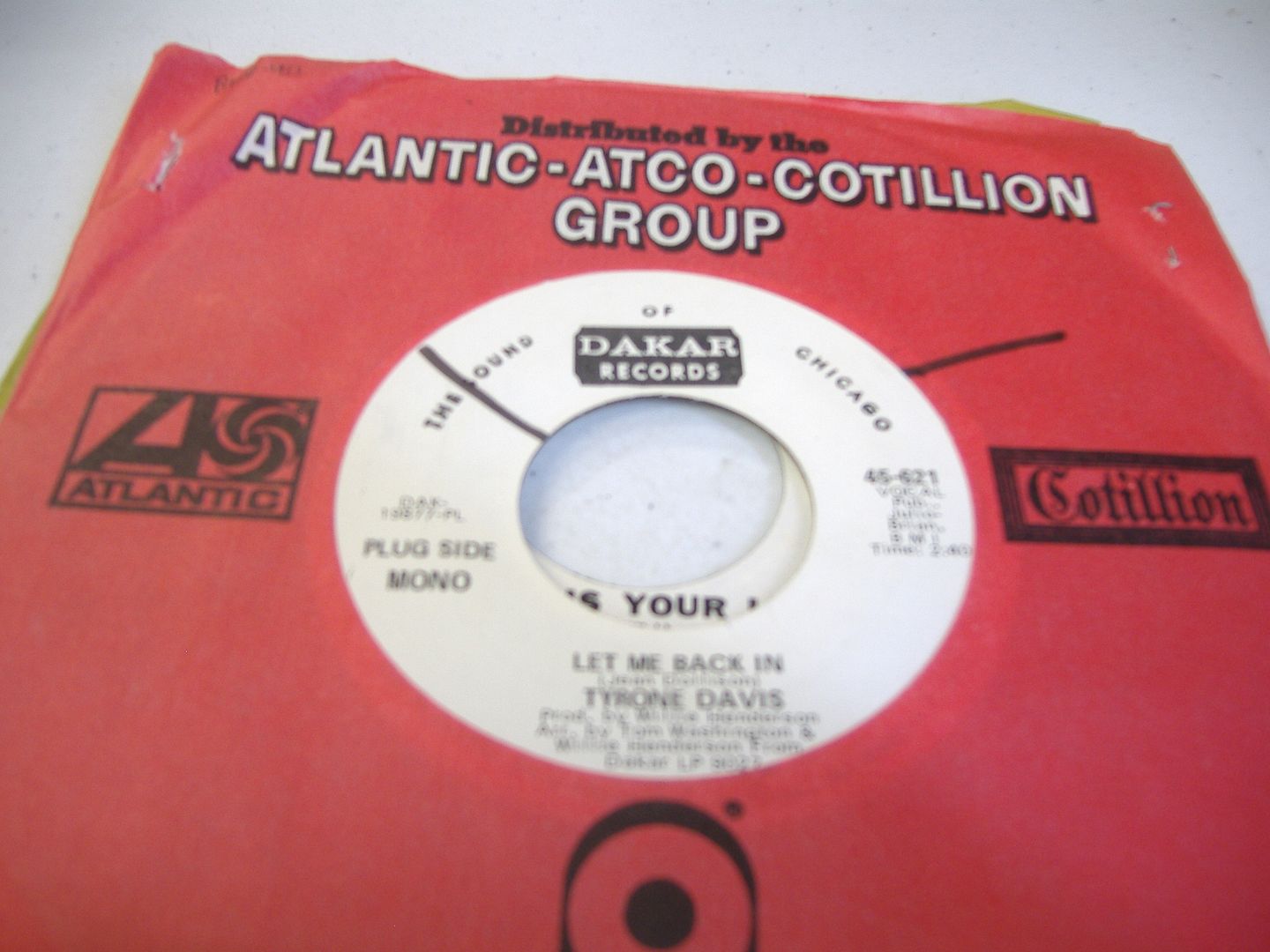 TYRONE DAVIS - Let Me Back In (same) Vinyl