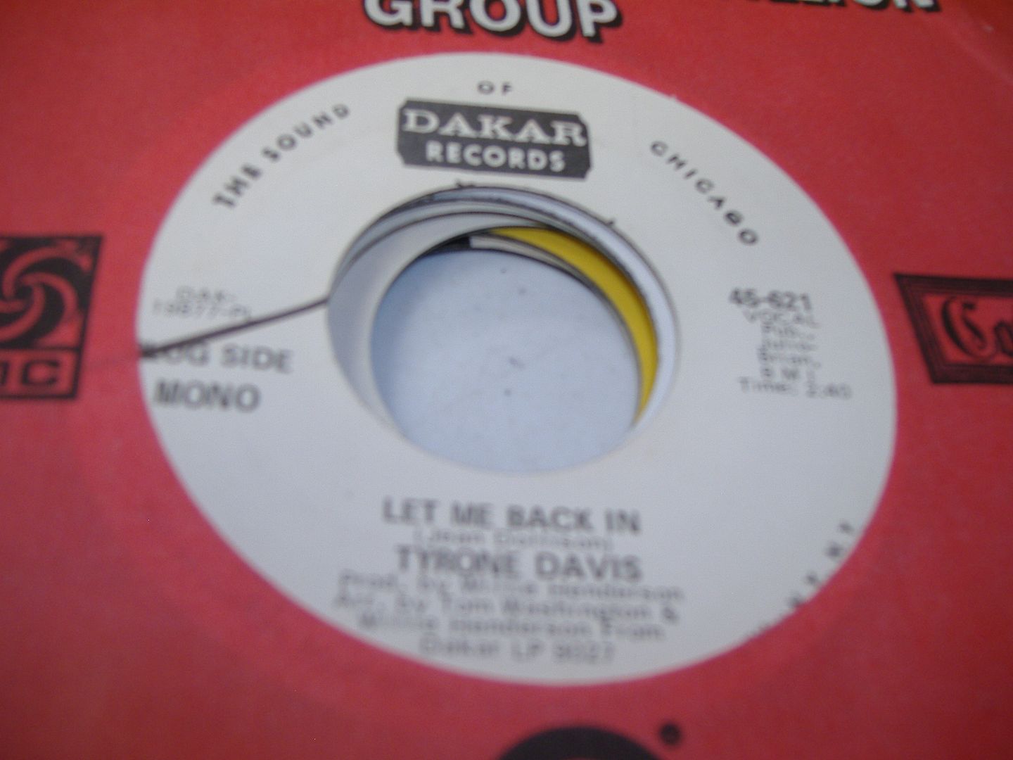 TYRONE DAVIS - Let Me Back In (same) Record