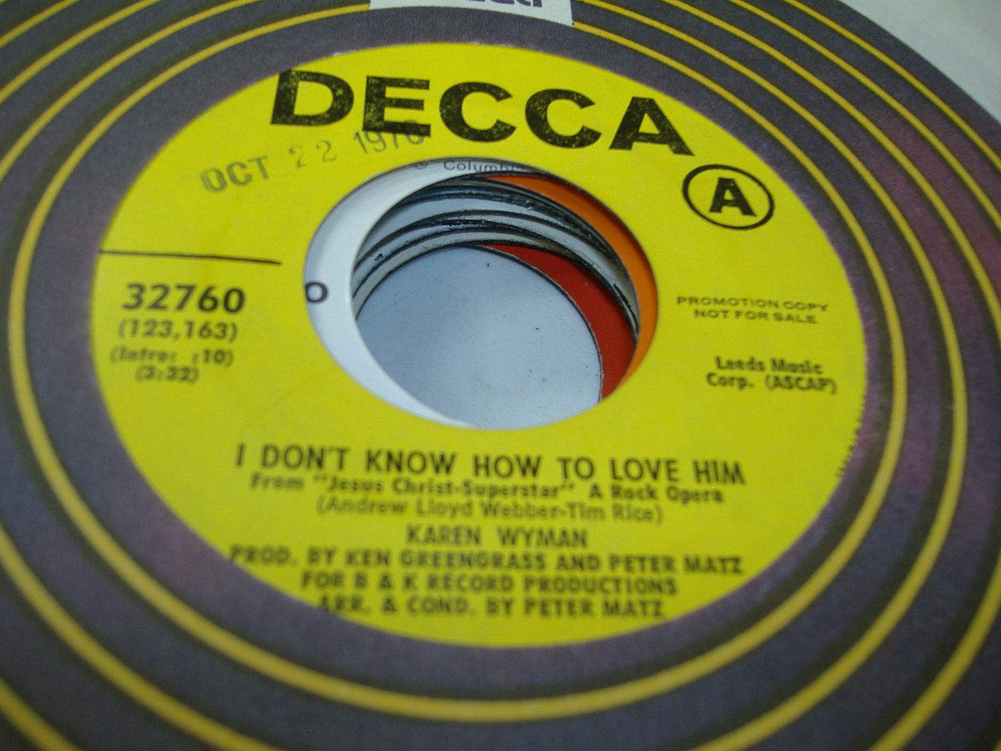 I Don't Know How To Love Him (same) - KAREN WYMAN