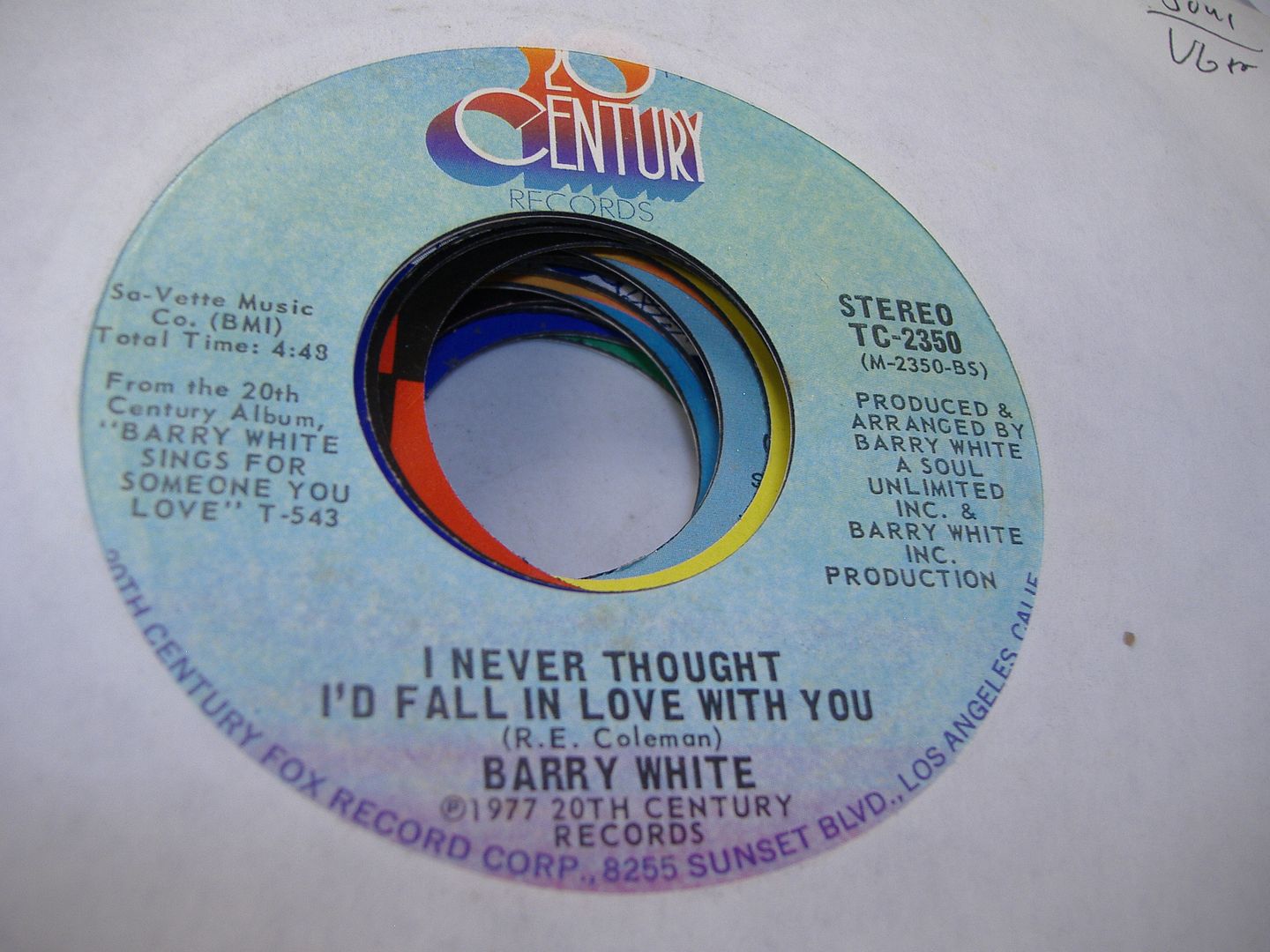 BARRY WHITE - I Never Thought I'd Fall In Love With You (it's Ecstasy When You Lay Down Next To Me)