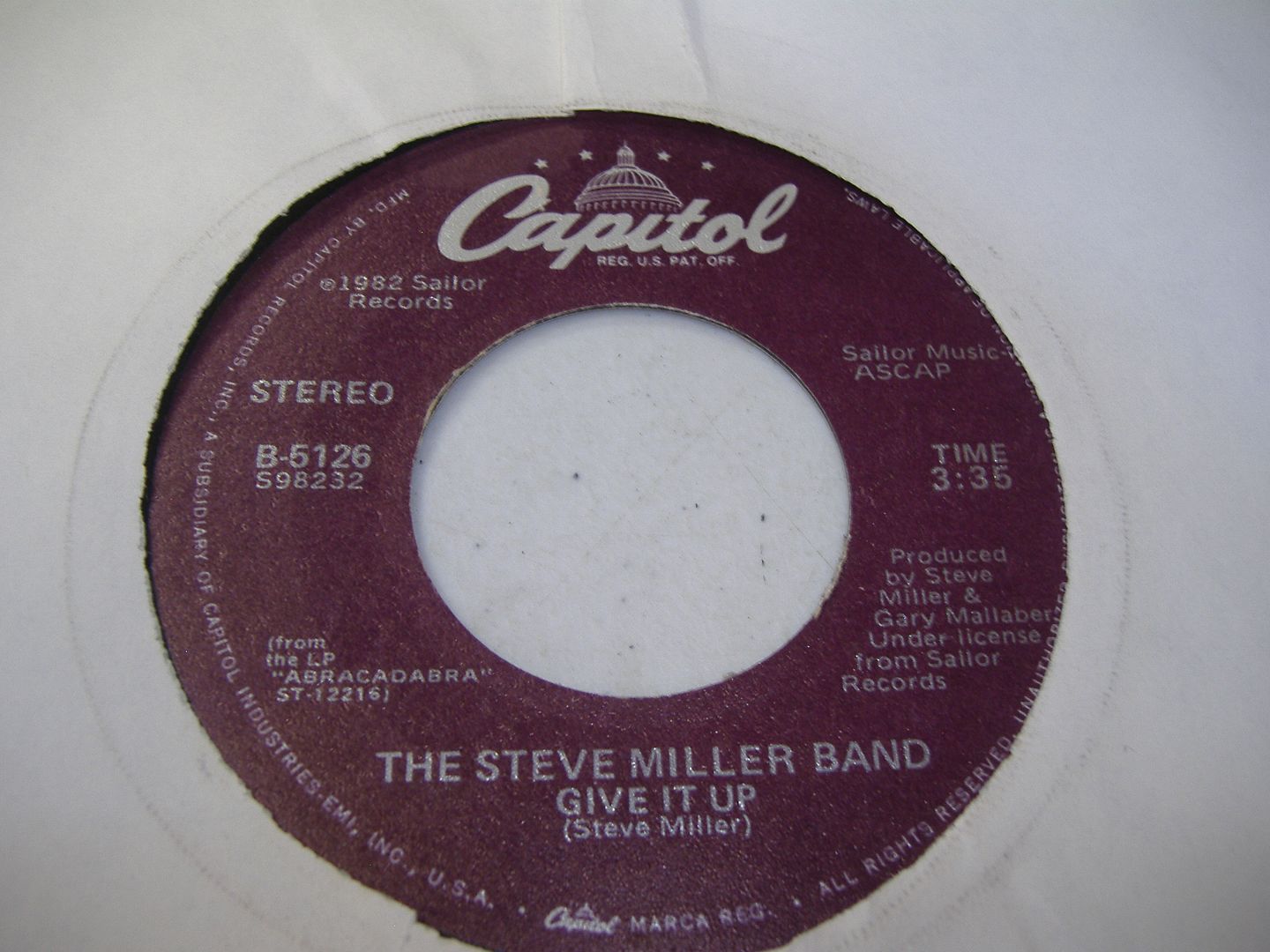 STEVE MILLER BAND - Give It Up (abracadabra)