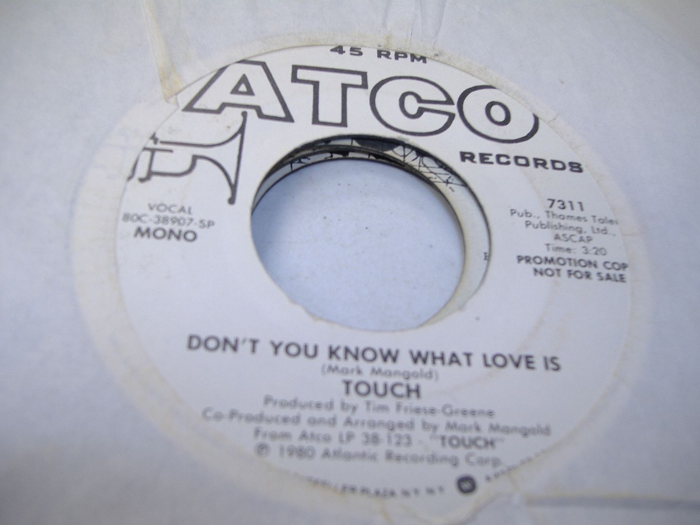 Touch Don't You Know What Love Is 45RPM
