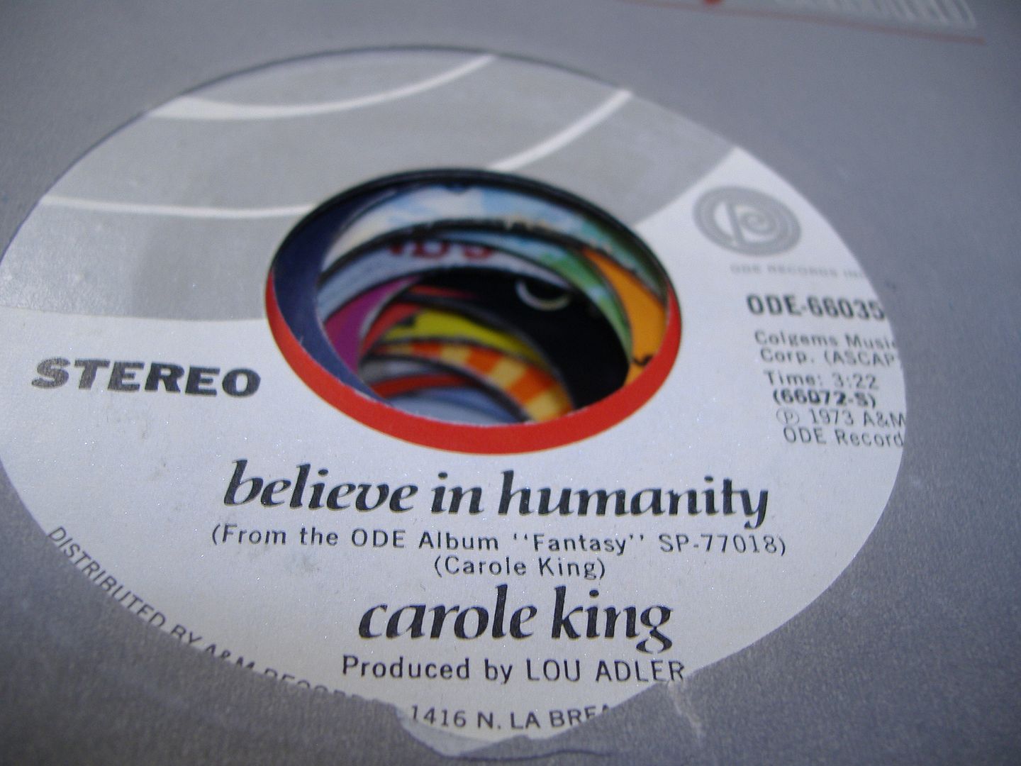 CAROLE KING - Believe In Humanity (you Light Up My Life)
