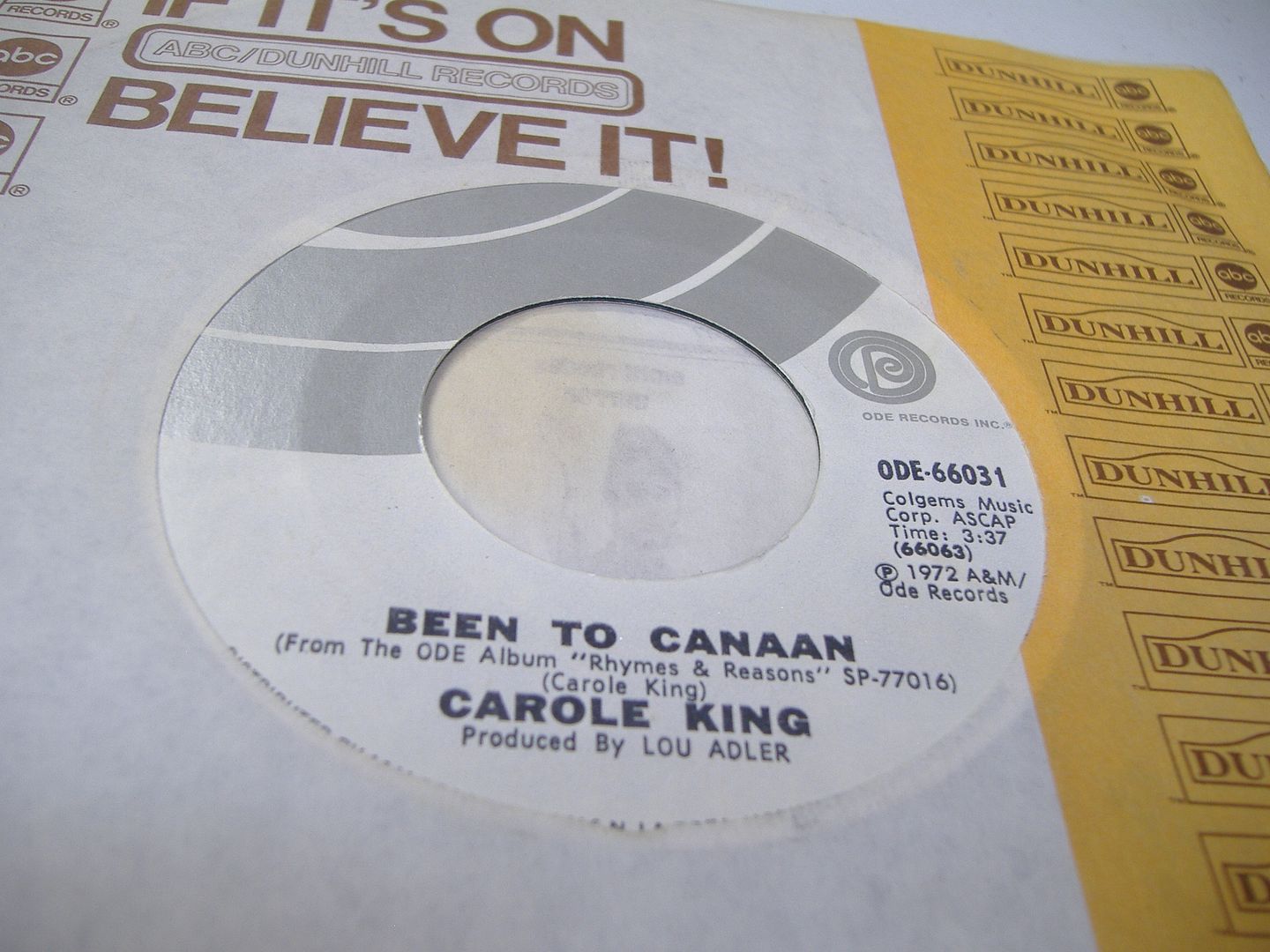 CAROLE KING - Been To Canaan (bitter With The Sweet)