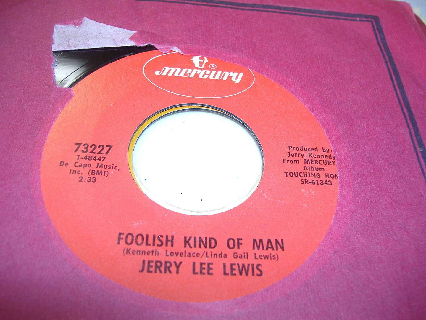 JERRY LEE LEWIS - Foolish Kind Of Man (when He Walks On You (like You Have Walked On Me))