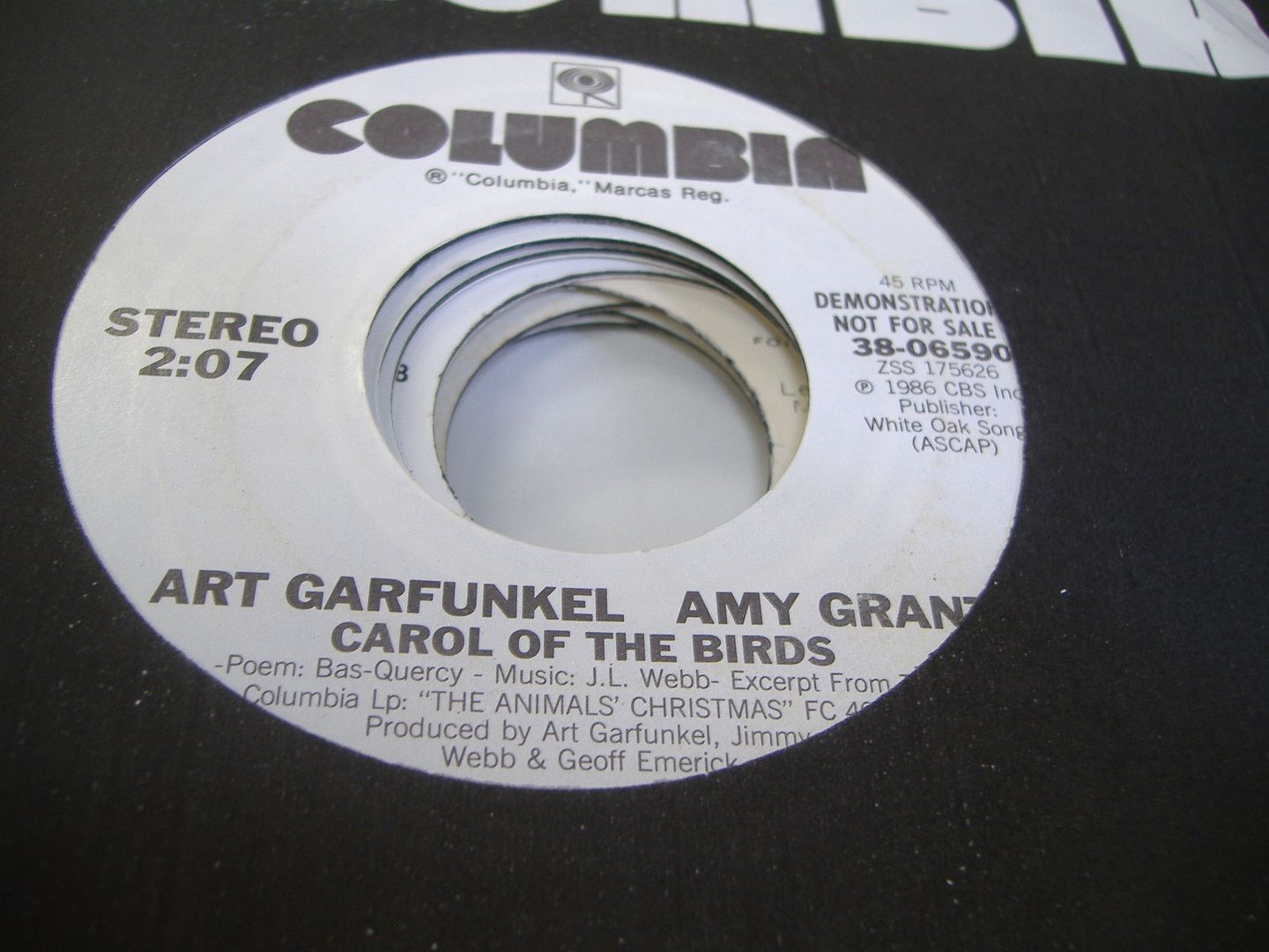 ART GARFUNKEL / AMY GRANT - Carol Of The Birds (same)