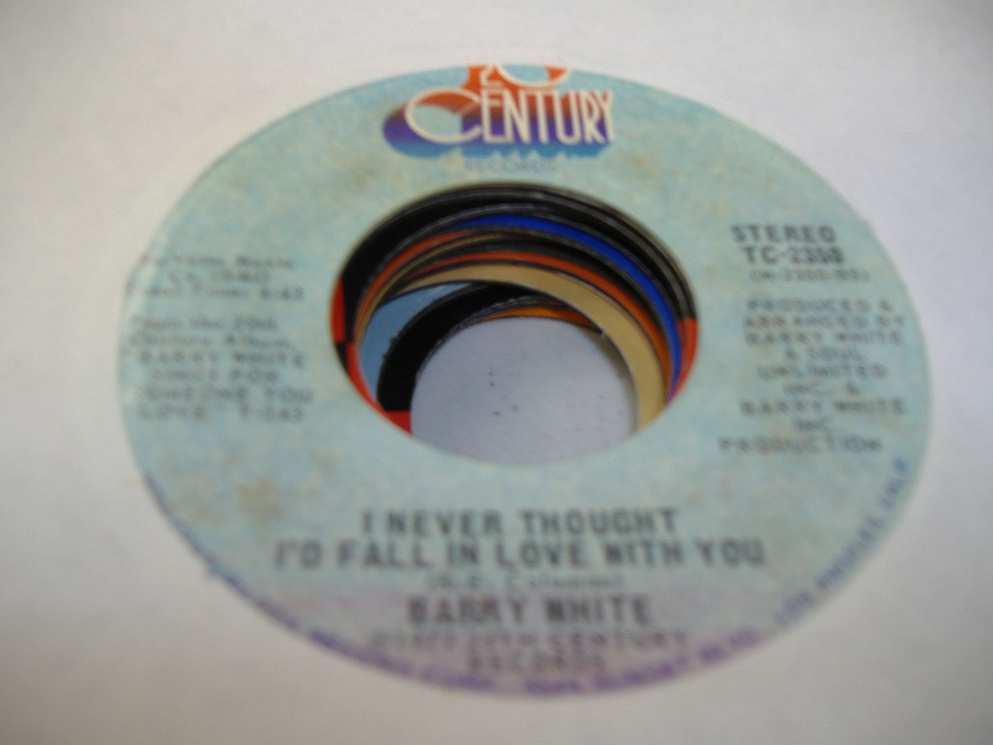 BARRY WHITE - I Never Thought I'd Fall In Love With You (it's Ecstasy When You Lay Down Next To Me) Album