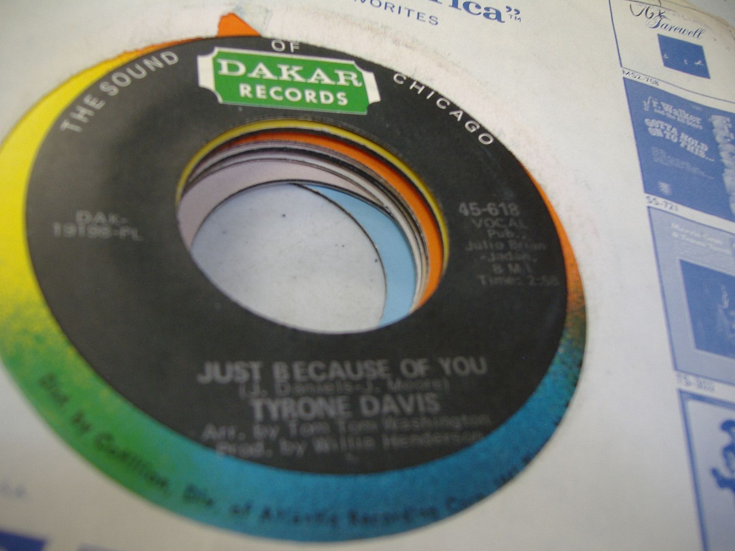 Just Because Of You (i'll Be Right Here) - TYRONE DAVIS