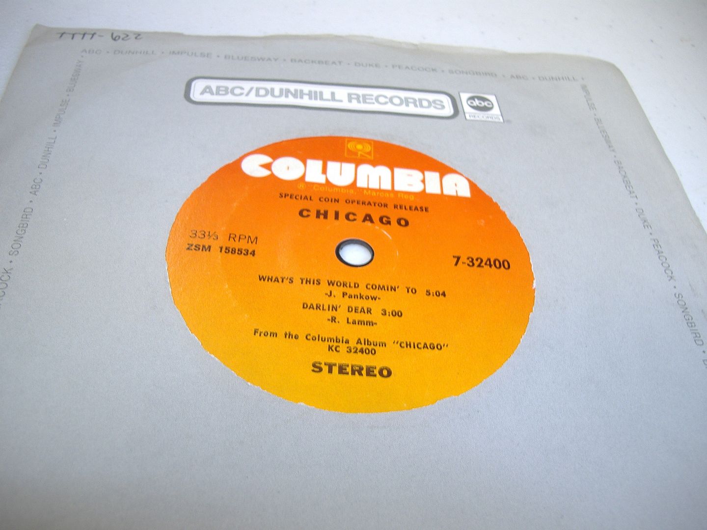 CHICAGO - What's This World Comin' To / Darlin' Dear (rediscovery / In Terms Of Two)