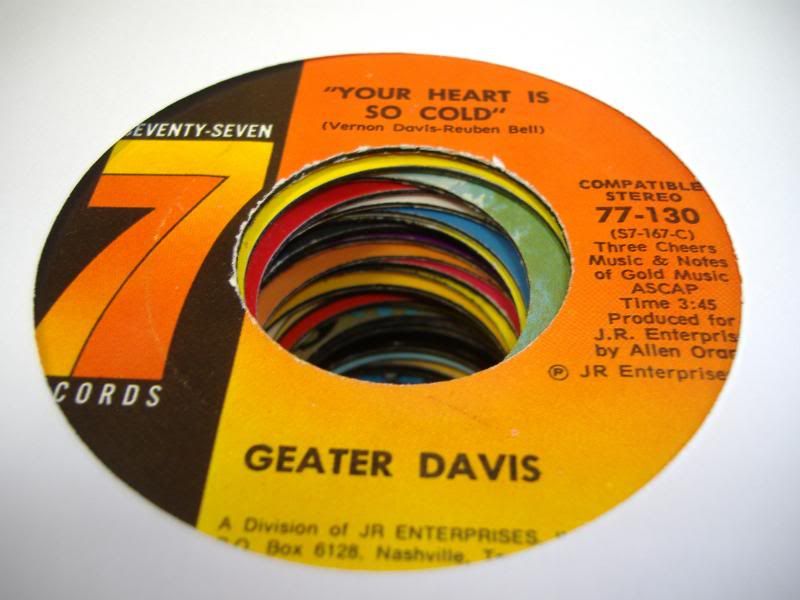 GEATER DAVIS - Your Heart Is So Cold (you Made Your Bed Hard)