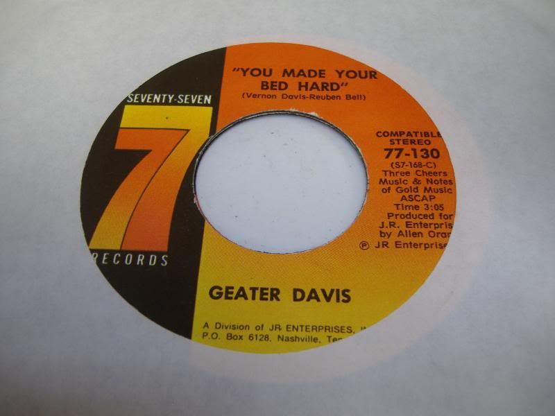 You Made Your Bed Hard (your Heart Is So Cold) - GEATER DAVIS