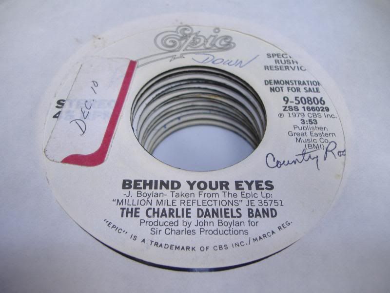 CHARLIE DANIELS BAND - Behind Your Eyes (same)