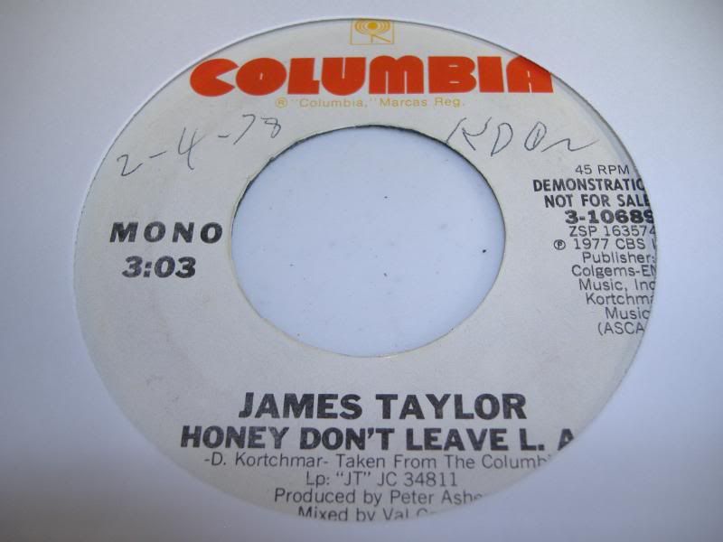 JAMES TAYLOR - Honey Don't Leave L.a. (same)