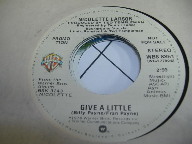 Nicolette Larson Give A Little 45RPM