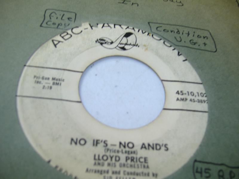 Lloyd Price No If's - No And's 45RPM
