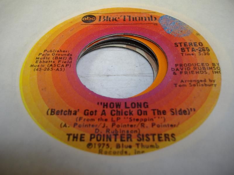 POINTER SISTERS - How Long (betcha' Got A Chick On The Side)