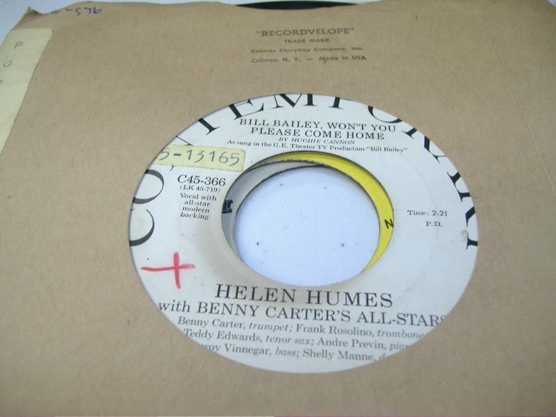 HELEN HUMES With Benny Carter's All-Star - Bill Bailey,won't You Please Come Home