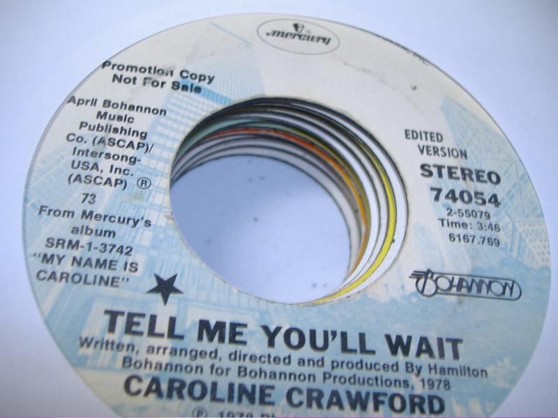 CAROLINE CRAWFORD - Tell Me You'll Wait