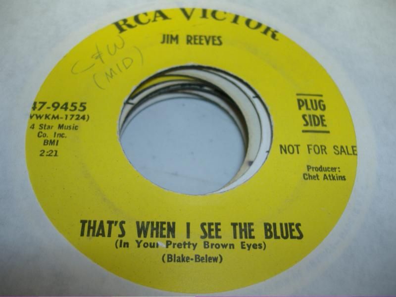 JIM REEVES - That's When I See The Blues