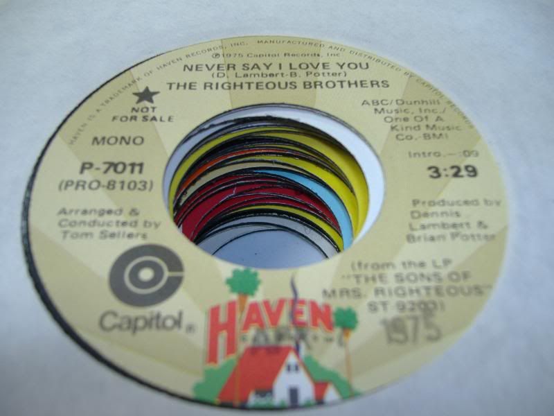 The Righteous Brothers Never+Say+I+Love+You 45RPM