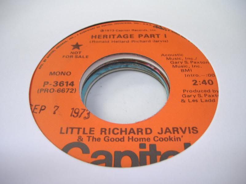 LITTLE RICHARD JARVIS & THE GOOD HOME COOKIN' - Heritage Part I (same)