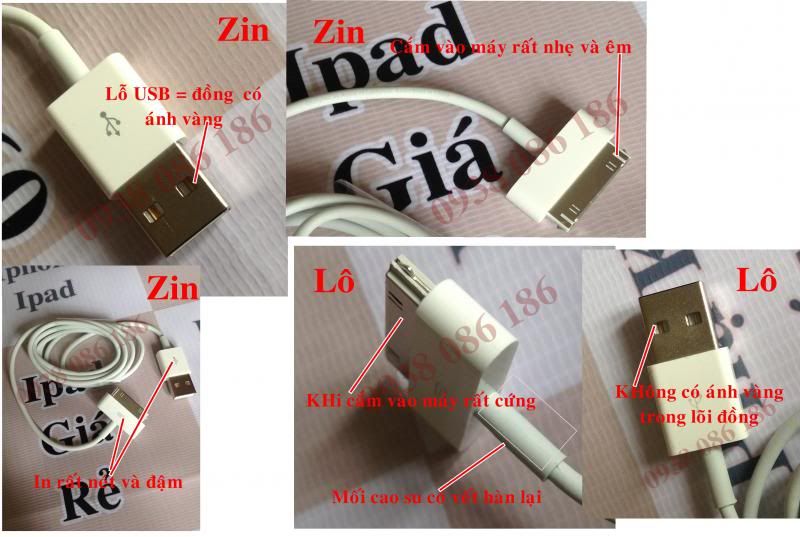 Sạc - Cáp - Tai Nghe Nguyên Zin theo Máy cho Iphone Ipad - Ipod. Giá tốt cho ACE - 12
