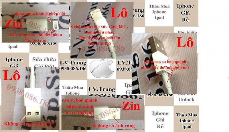 Sạc - Cáp - Tai Nghe Nguyên Zin theo Máy cho Iphone Ipad - Ipod. Giá tốt cho ACE - 13