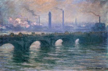 Monet Waterloo Bridge Cloudy Day