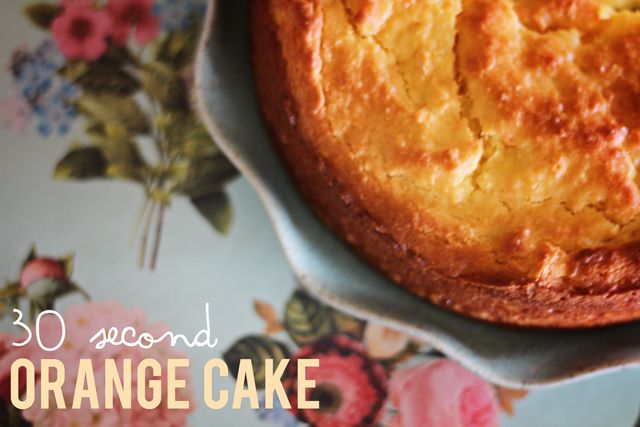 In the Thermomix: 30 second whole orange cake