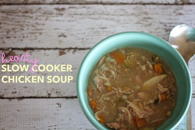 Hearty slow cooker chicken soup