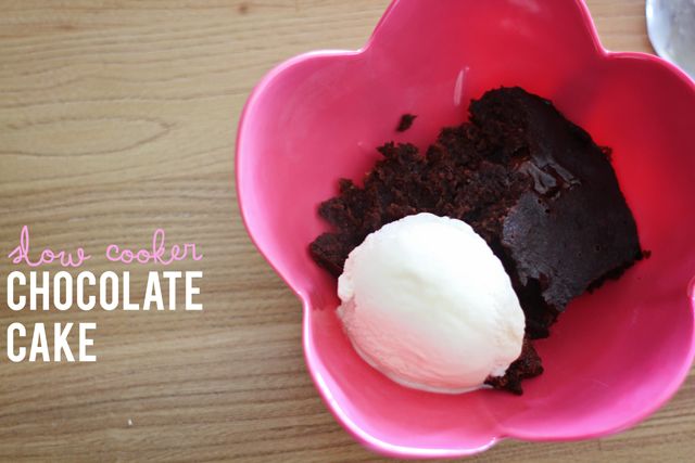Slow cooker chocolate cake