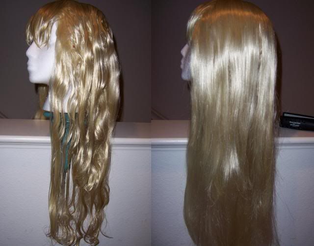 Straightening a wig with a straightener! It works!