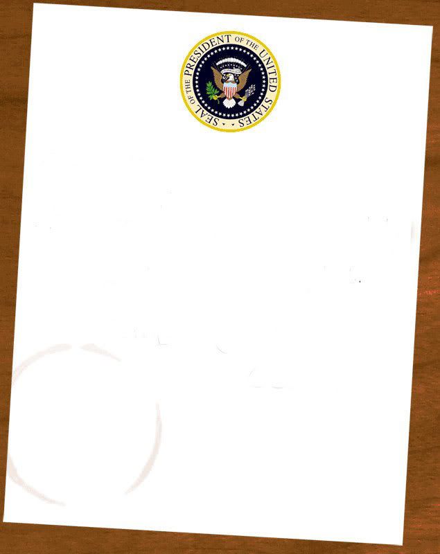 Write Bushs Note to Obama