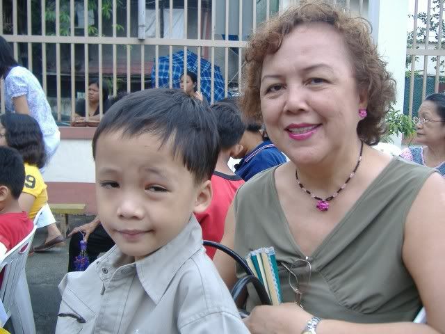with his grandma
